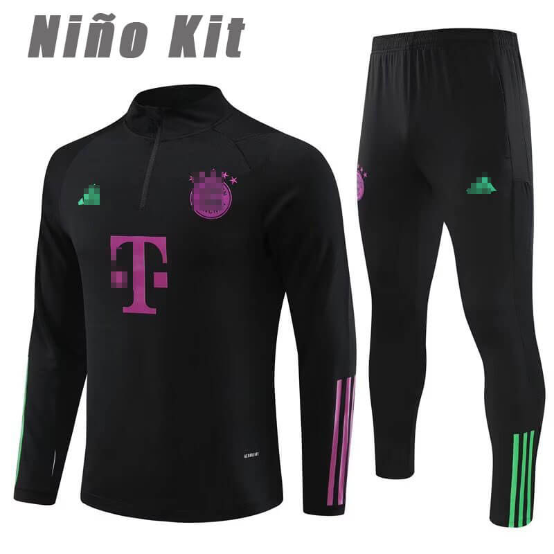 Sudadera Entrenamiento Bayern Múnich Negro 2023/2024 Niño Kit